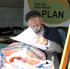Paul Selinger enjoys a community gathering in 2012